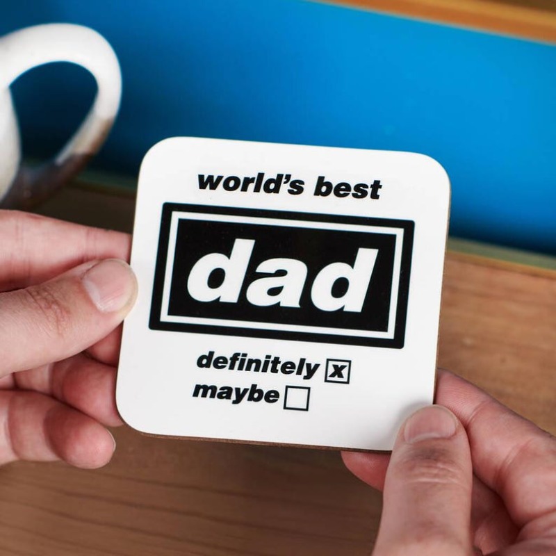 funny   dad wooden coaster