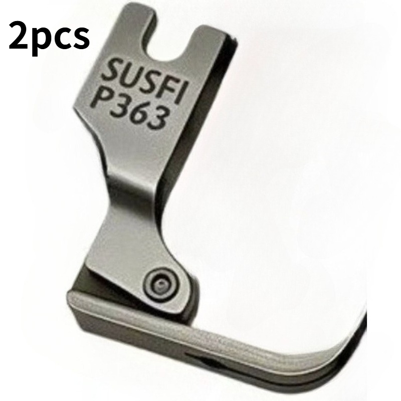 TEMU 2pcs Industrial Sewing Machine Narrow Zipper Foot P363, High Shank Edge Stitching Presser Foot For Tight Spaces, Piping & Bag Making