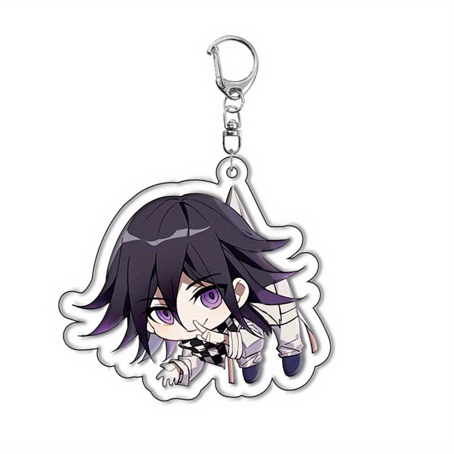 2D Flat, Popular Anime GOODS Acrylic Keychain Makoto Naegi Otaku Anime Collection Gift Party Surprise Small Gift Anime Keychain Peripheral Cute Keychain y2k Suitable for Backpack Handbag Pendant Key Role Playing Pendant Car Key Pendant Car Ornament