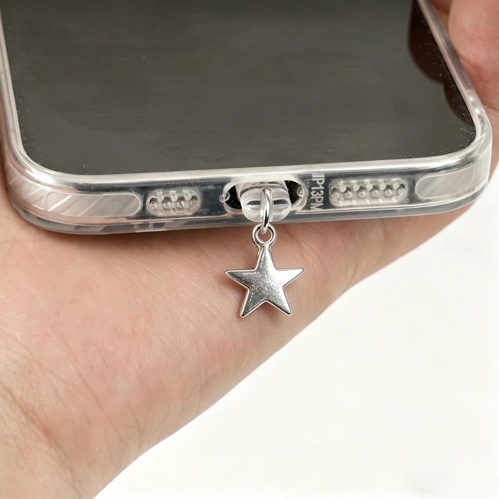 TEMU 1pc Vintage Phone Dust Plug, Retro Usb Type C Lightning Charging Port Protector, Anti For Iphone 15/14/13 Galaxy, Fashion Phone Charm Accessory