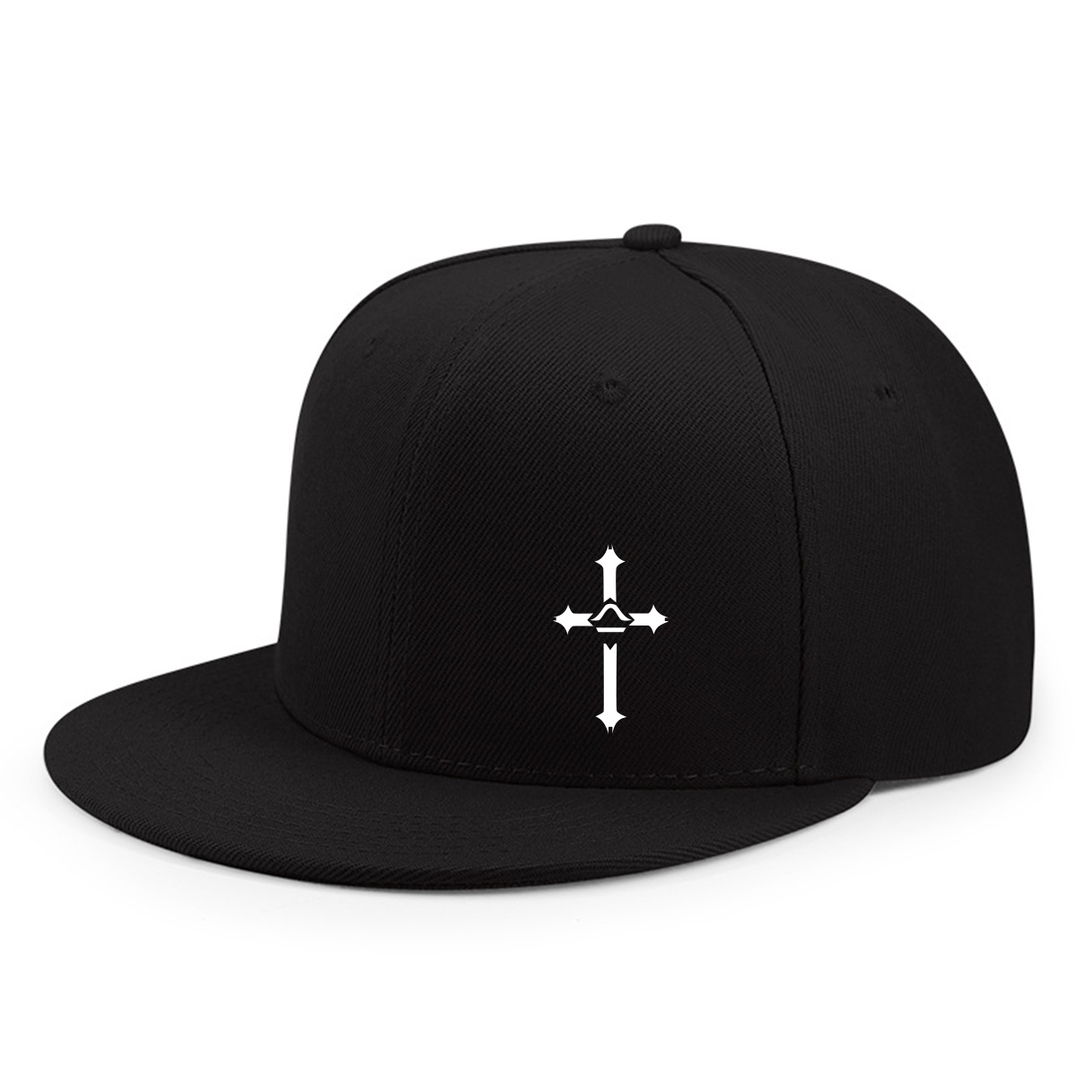 Image of Unisex Outdoor Everyday Versatile Baseball Cap, American Hip-hop Style Flat Brim Hat For Urban Streetwear