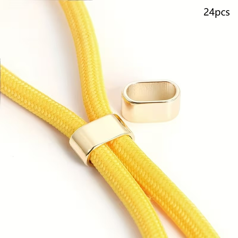 TEMU 24pcs Boucle Métallique Réglable 8 , Fermoir pour Cordon de Téléphone, Manteau à Capuche, Chaussures, Cordon de Cordon, Serrure Antidérapante à