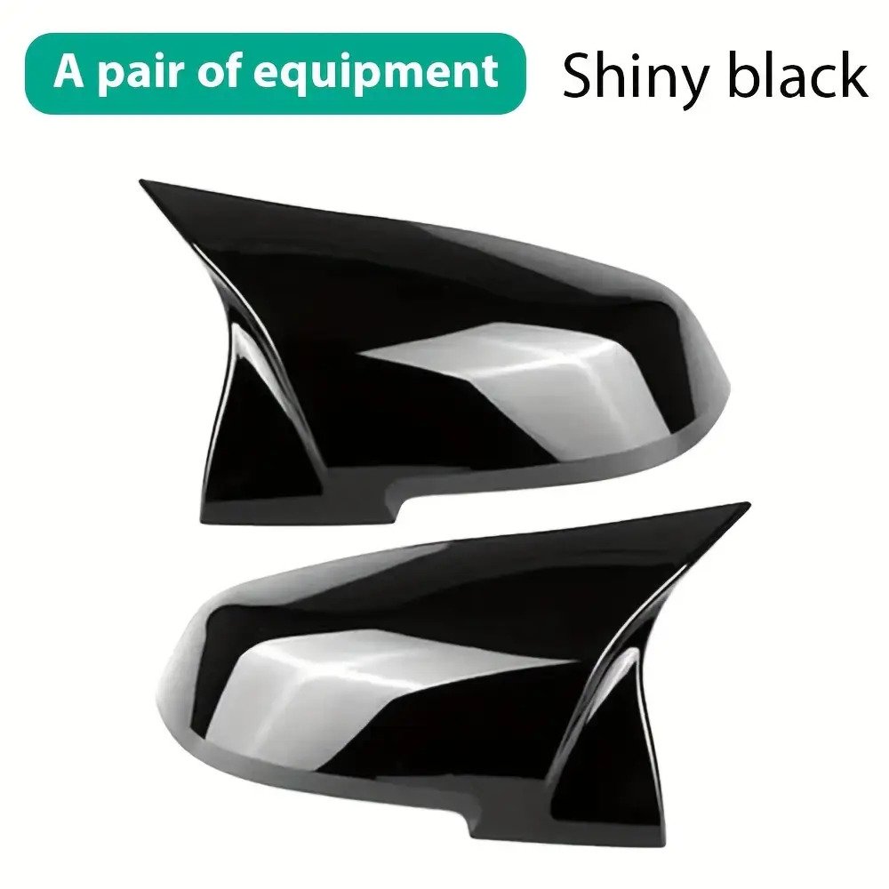 TEMU Pair Of Compatible For 1/2/3/ & X1 Rearview Mirror Covers - Abs Horn Shell Replacement, Car Exterior Accessories With -series Style (f20/f22/f30