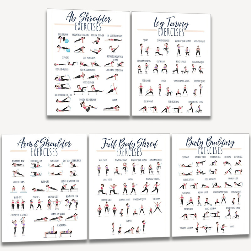 E-shop Sammlung von fünf umfassenden Workouts, Body Manual, Fitnessroutinen, Core Workouts, Po Workouts, Bein Workouts, Arm- und Schulter Workouts, ,