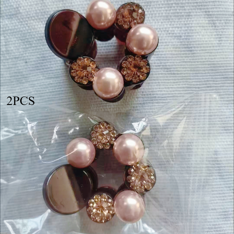 E-shop 2 Elegante vielseitige Haarklammern mit funkelnden Strasssteinen, hochwertige kleine Klammern für Damen, exquisite Halb-Up-Haarklammern, zarte