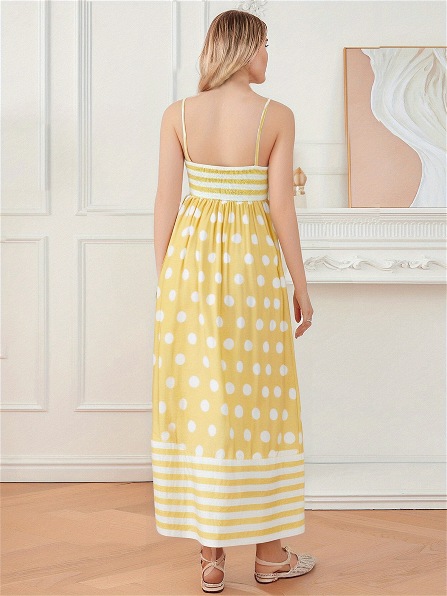 knee length dresses for ladies Stripe Cotton Maxi Dress – Marlo Kids Worldwide main image 0