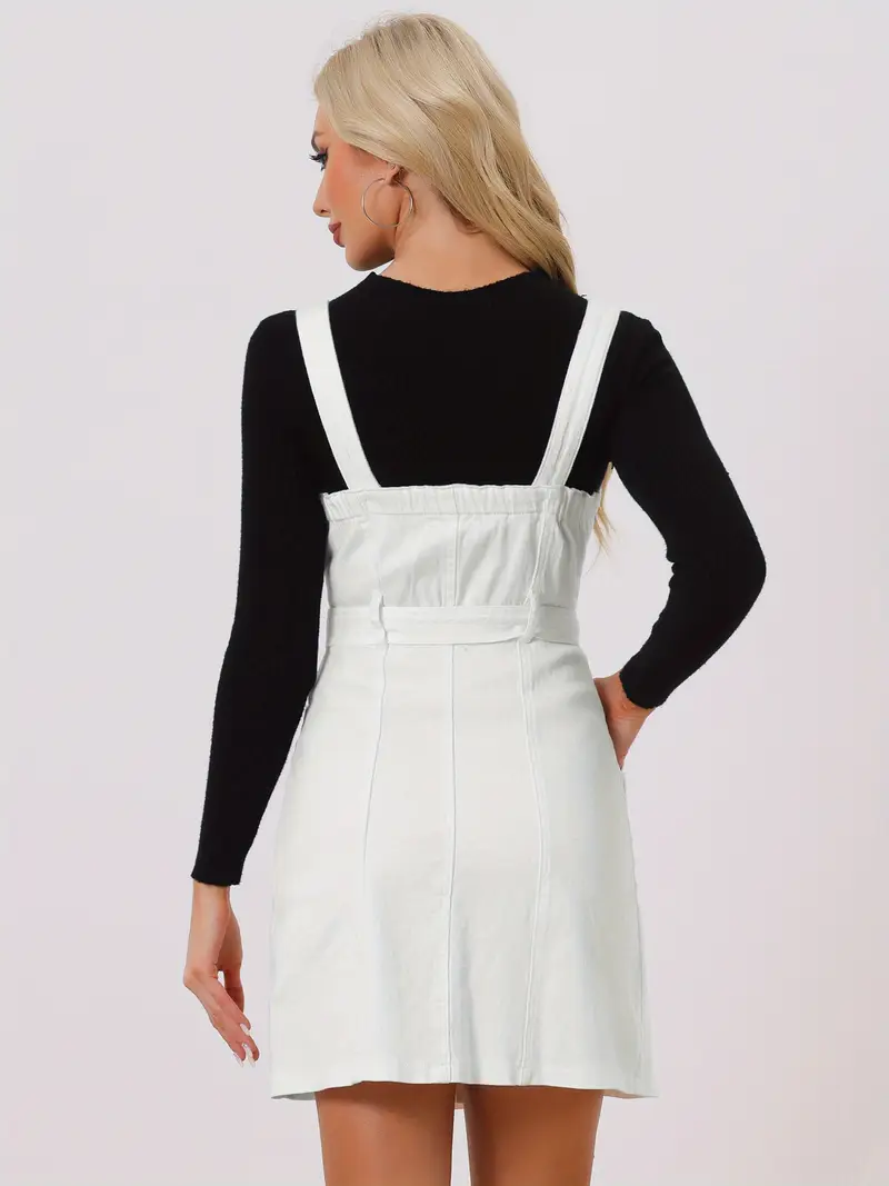 denim jean overall dress women button front sleeveless - Temu denim jean overall dress women button front sleeveless - Temu
