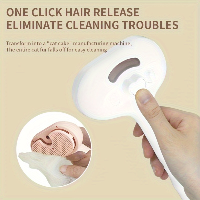 1個 2-in-1 usb充電式 ペット用ヘアスプレー＆デシェディングコーム - 耐久性abs製 ステンレスブラシ付き、長毛・短毛猫犬対応  絡まり解消＆ ジ 多機能グ ツール 毛取り＆輝きアップ ユーザー リーデザイン 効果的なクリーニングシステム 商品詳細 5