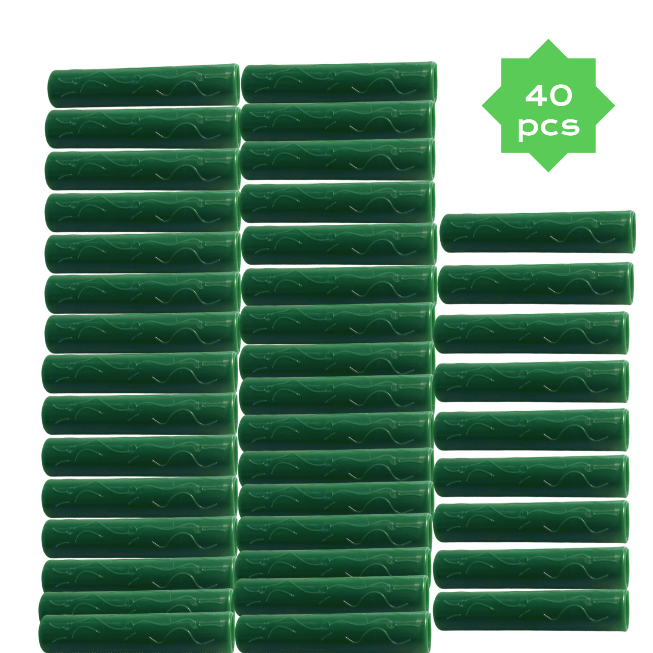 E-shop 40 Stück Gartenpfeiler-Verbindungen - Langlebiger Kunststoff für Kletterpflanzen - Ideal für Ranken & Veredelung, Größen 8/11/16/20 mm - für