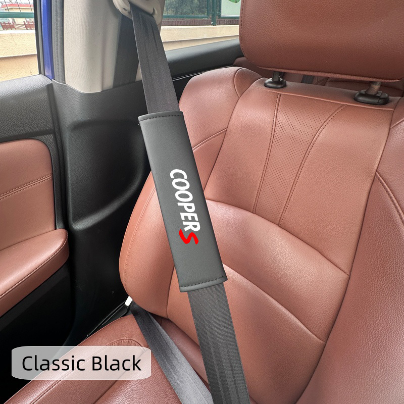 TEMU Geschikt voor Mini R55/R56/R50/R53/R60/F55/F56 en andere modellen, auto kunstleren gordel schouderpad cover, auto anti-schuur beschermingsmouw,