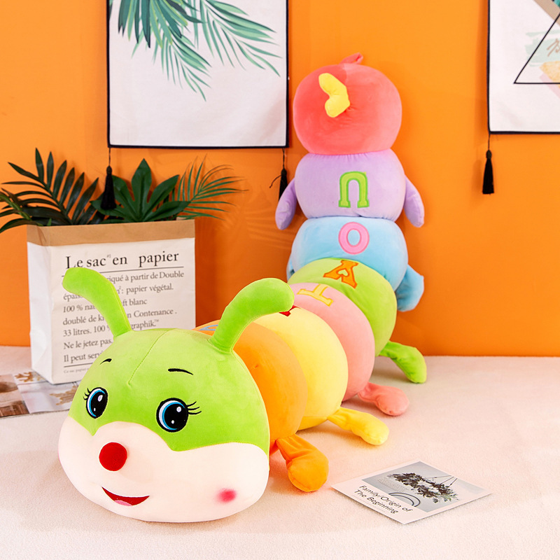 70cm Cartoon Colorful For Caterpillar Doll, Sleeping For Caterpillar Pillow Doll, Full Of Filling, Soft To The Touch Like A Cloud, Squeeze Fast Rebound, Cute Easter Gift, Dog Boredom Relief Toy6