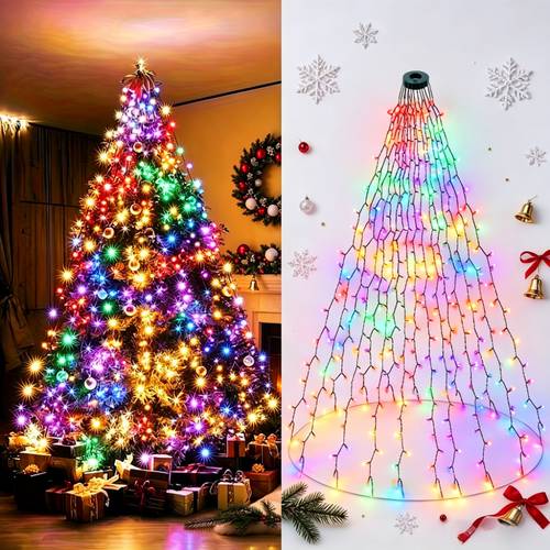 200 280 300 led christmas string lights christmas tree decorations for outdoor and indoor use with 8 lighting holiday decorative string lights with remote control remote only batteries not included