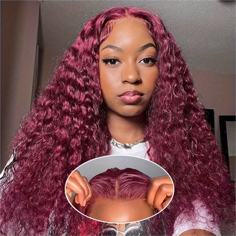 Cherry Babe ( Lace front bob wig ) Black Cherry Glueless 8x5 HD Lace Short Bob Wig Natural  main image 4