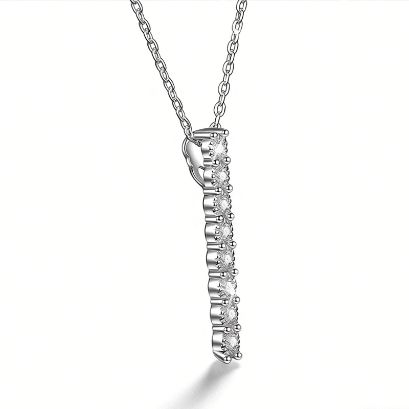 Moissanite S925 Sterling Silver Necklace | Fashionable And Versatile Luxury Trend, Elegant , Ideal For Daily Wear, Birthdays, Anniversaries, Valentine's Day, Mother's Day, Includes Gift Box