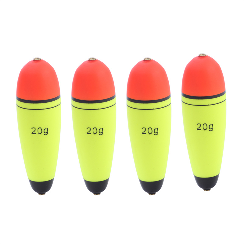 TEMU Lot de 4 flotteurs de pêche à la traîne pour pêche sur à longue portée avec fil traversant - à , poids de 20g/50g/80g, flotteurs coulissants de