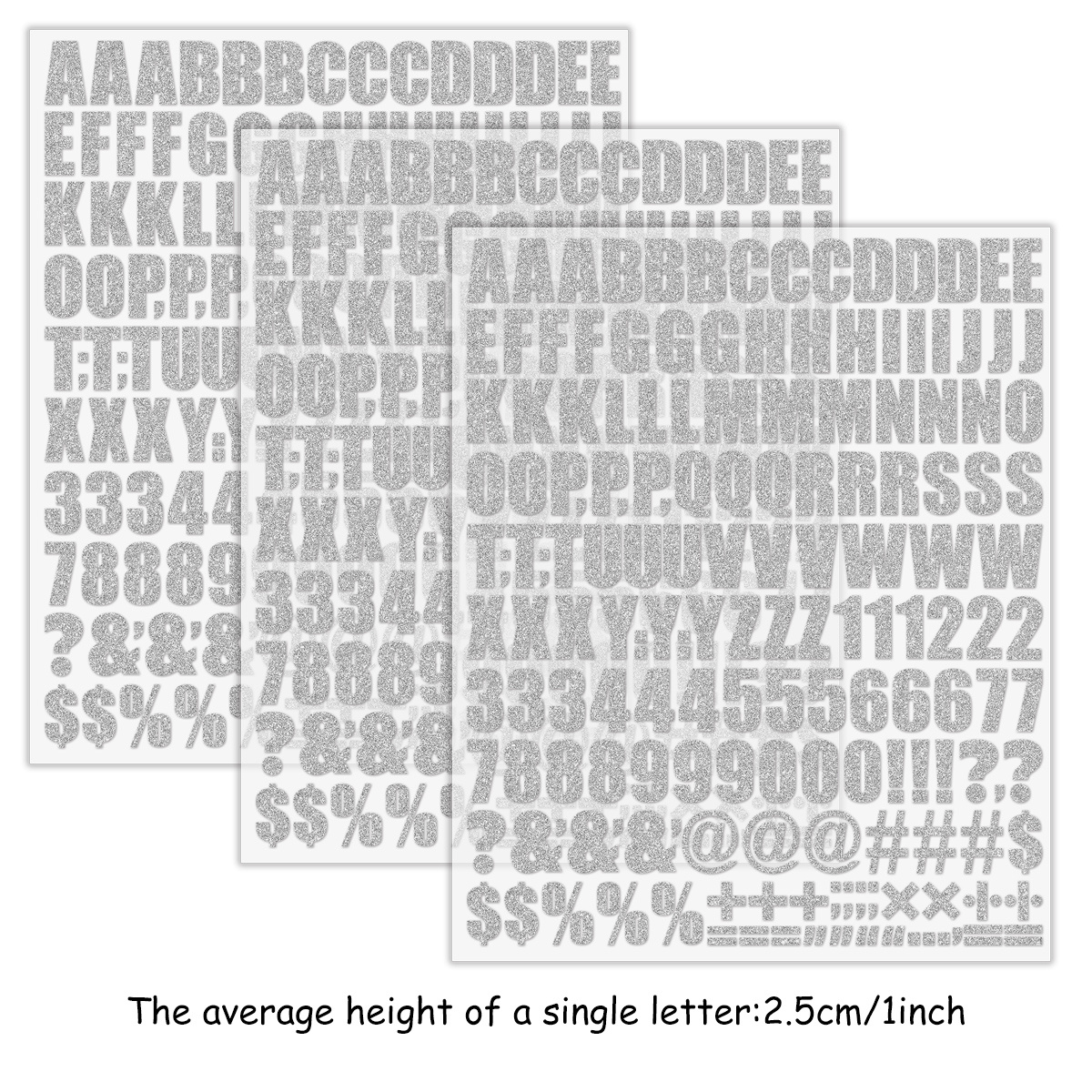 TEMU 3pcs Set, Letters -z, Numbers, Marks "@&+-=#$%", Golden And Silvery Glitter Powder Heat Transfer Stickers, Cuttable And Washable, Cheapest Items