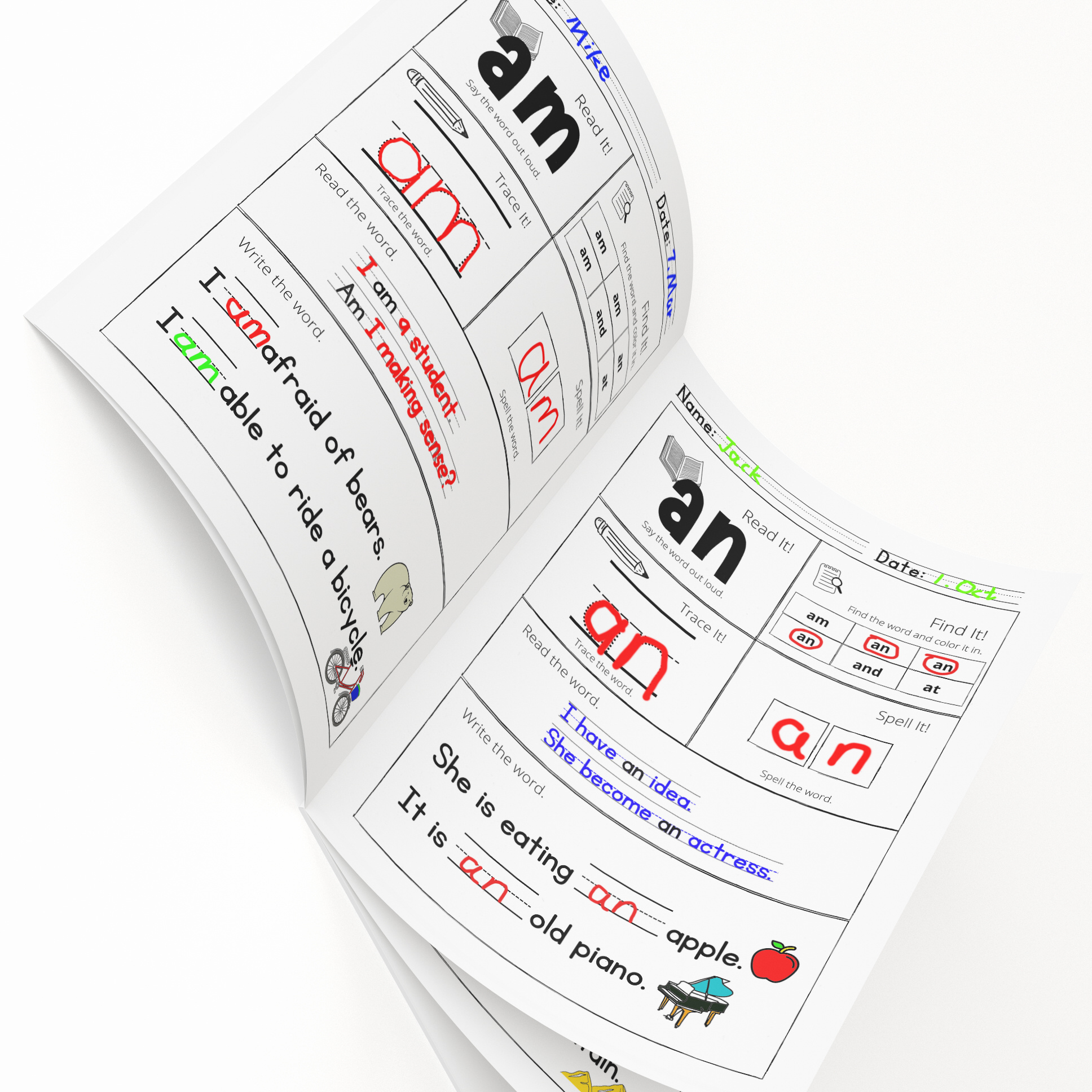 Alphabet Word Coloring Fun: A Creative Workbook for Kids to Learn ABCs, Practice Words, and Enjoy Coloring