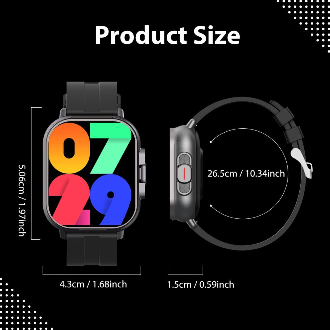 smart watch with built in earbuds 2 01 tft display 240p resolution non waterproof rechargeable lithium polymer battery wireless 5 3 compatible with iphone   fitness   with alarm nfc battery powered 240mah d8 details 7