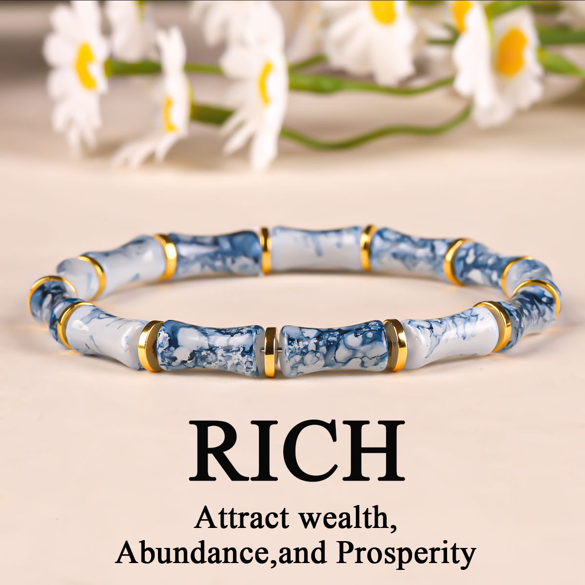 TEMU Women' Chinese Style Bamboo Knot Luck Bracelet With Beads- Bamboo Joint For, Lunar New Year Gift, Daily Wear, Accessory( Bead-free)