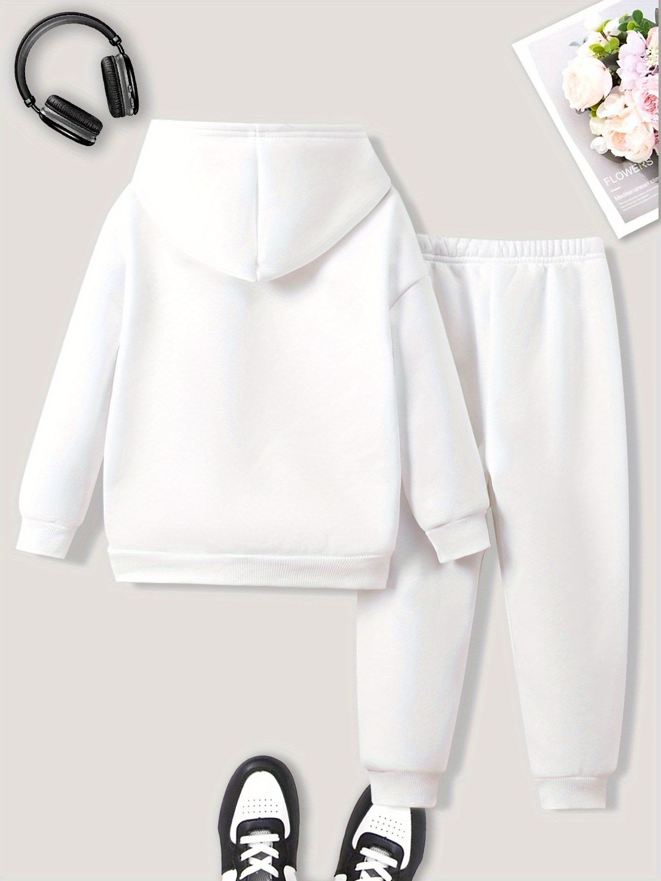 girls' fashion hoodie pants set vibrant artistic horse print