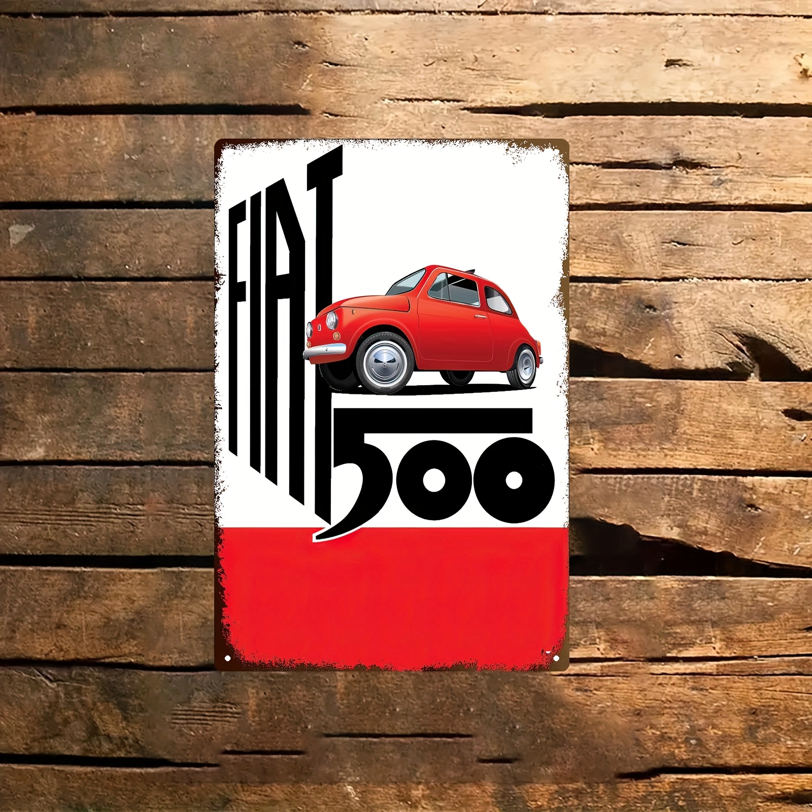 TEMU Piatto 2D, [Piatto 2D] Piatto 2D, 1 pz, Targa Logo Vintage 500 - Retr簷 da Parete, 8x12 Pollici (20x30 cm)/ Garage Esterno, per Man Cave e Arredo