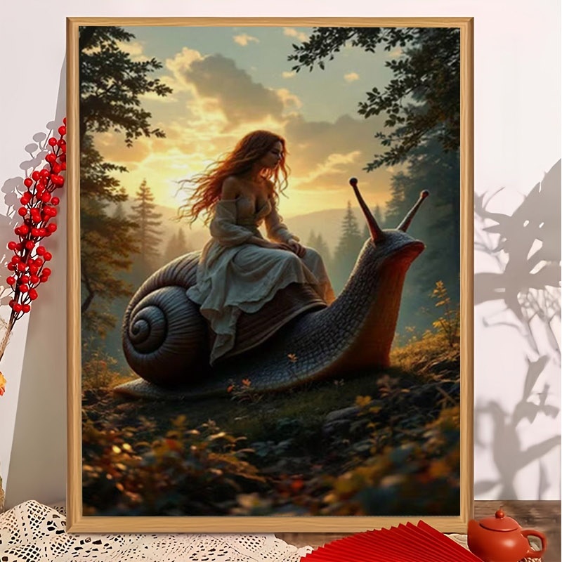 Professional Stamped Cross Stitch Kit, Magical Sunset Forest