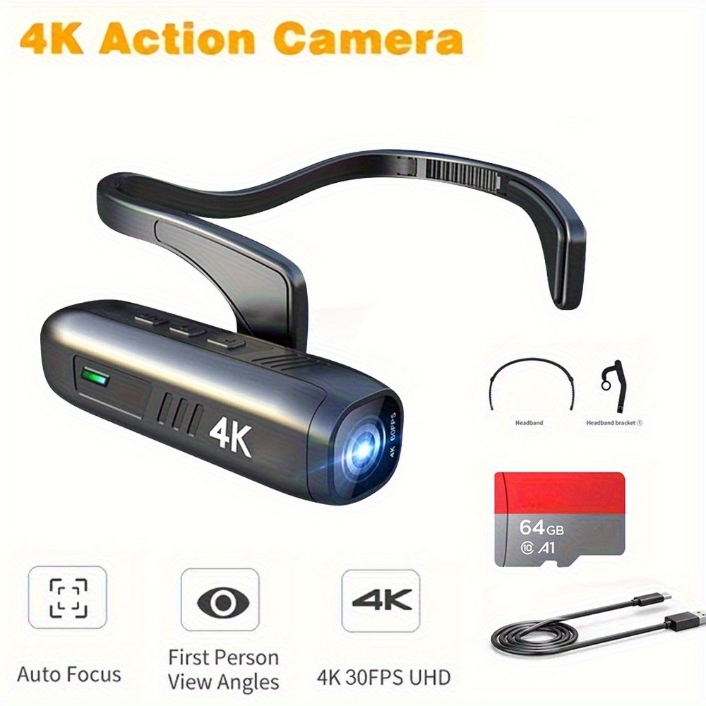 4k 30fps action camera 120   image stabilization manual controls gray and black perfect fathers day gift Product details 1