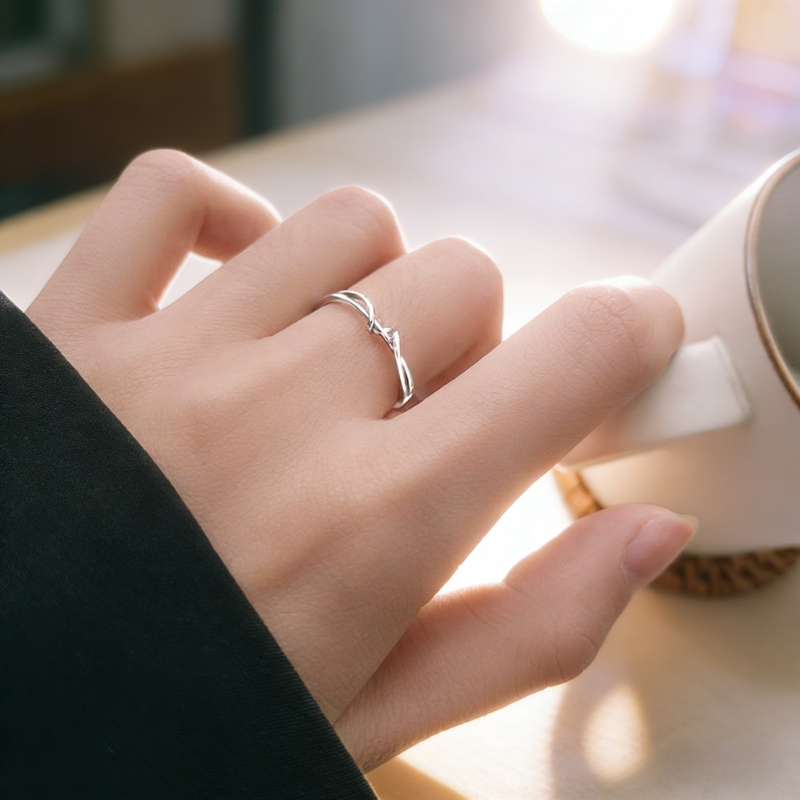 Fashionable Minimalist Line Design Ring, Versatile Commuter Style