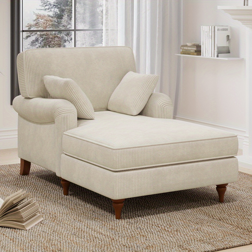 Miniyam Storage Chaise Lounge, Velvet Upholstered Sofa Recliner Lounge Chair With Pillow For Living Room Bedroom Pink
