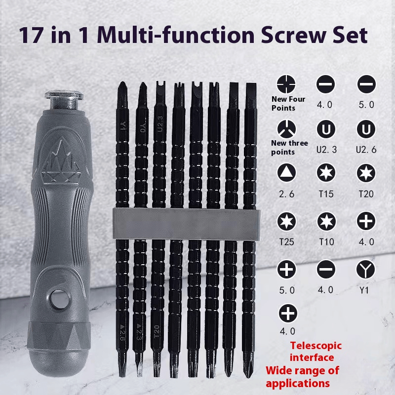 multifunctional 17 in 1 strong magnetic special shaped screwdriver set Product details 1