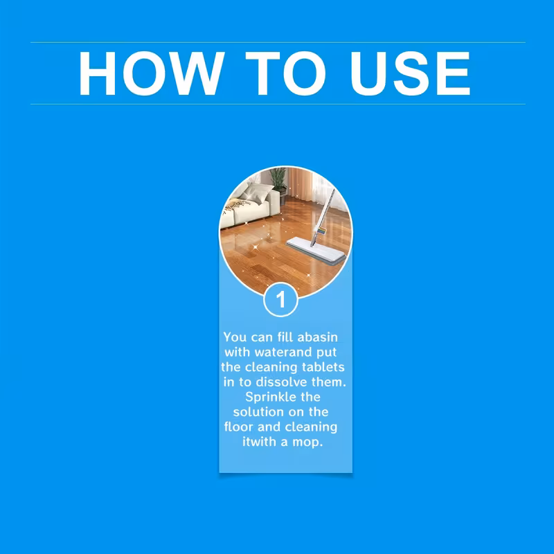 12pcs multi purpose floor care effervescent tablets universal for suitable for tiles wood floors marble dirt on floor gentle and non damaging to floor materials mopping without Product details 0