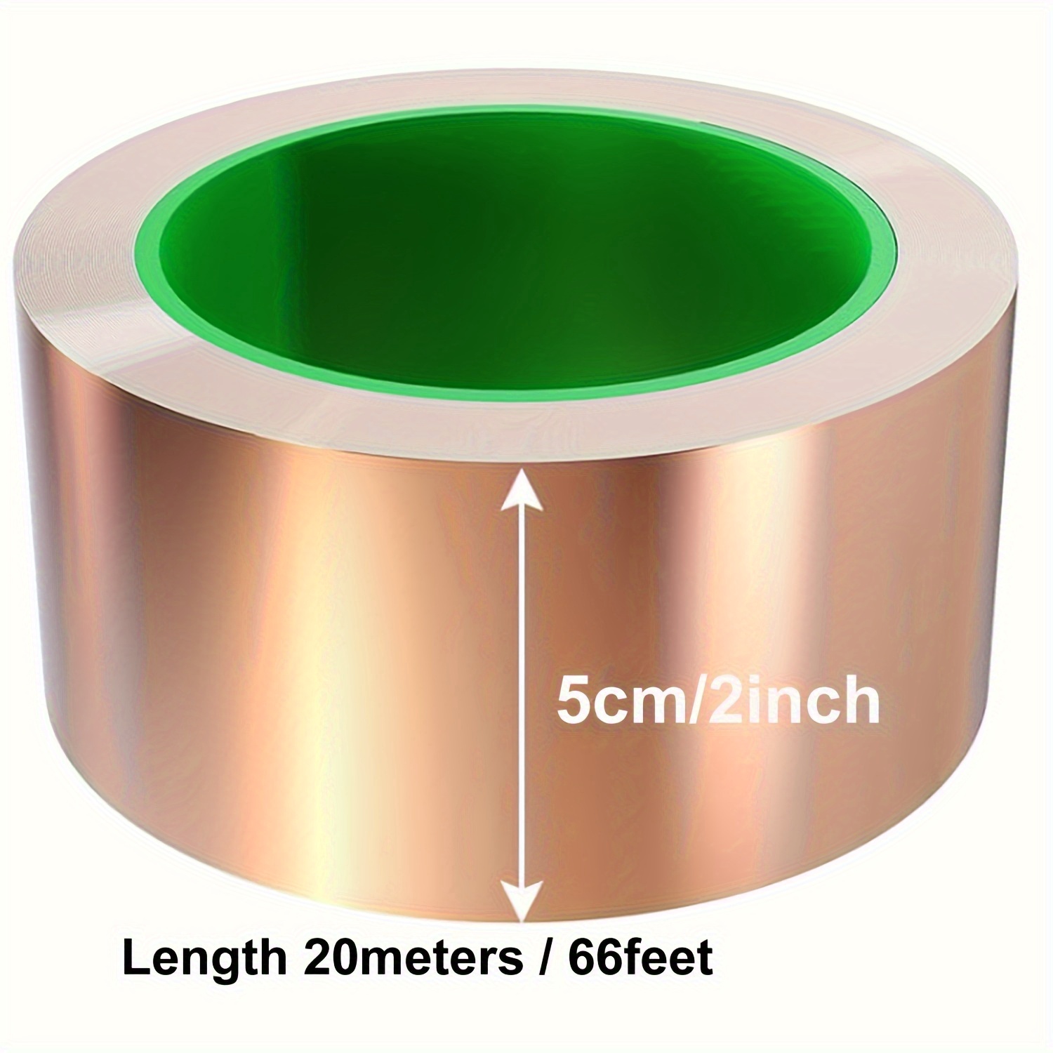 copper foil tape 2x66 double sided     tape emi shielding electrical repairs welding grounding gardening arts and crafts paper circuitry prevents   and snails
