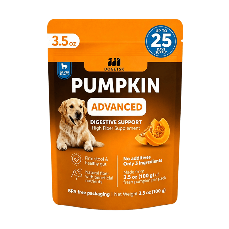 TEMU Dog Vitamin Supplement Dog Food, Pumpkin For Constipation Fiber Supplement Promotes Gut Balance, Healthy Stool And Smooth Defecation 3.5 Oz