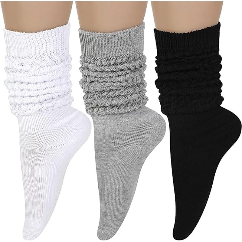 TEMU Lot de 3 paires de chaussettes longues et , chaussettes longues polyvalentes pour un , chaussettes polyvalentes décontractées et sportives,
