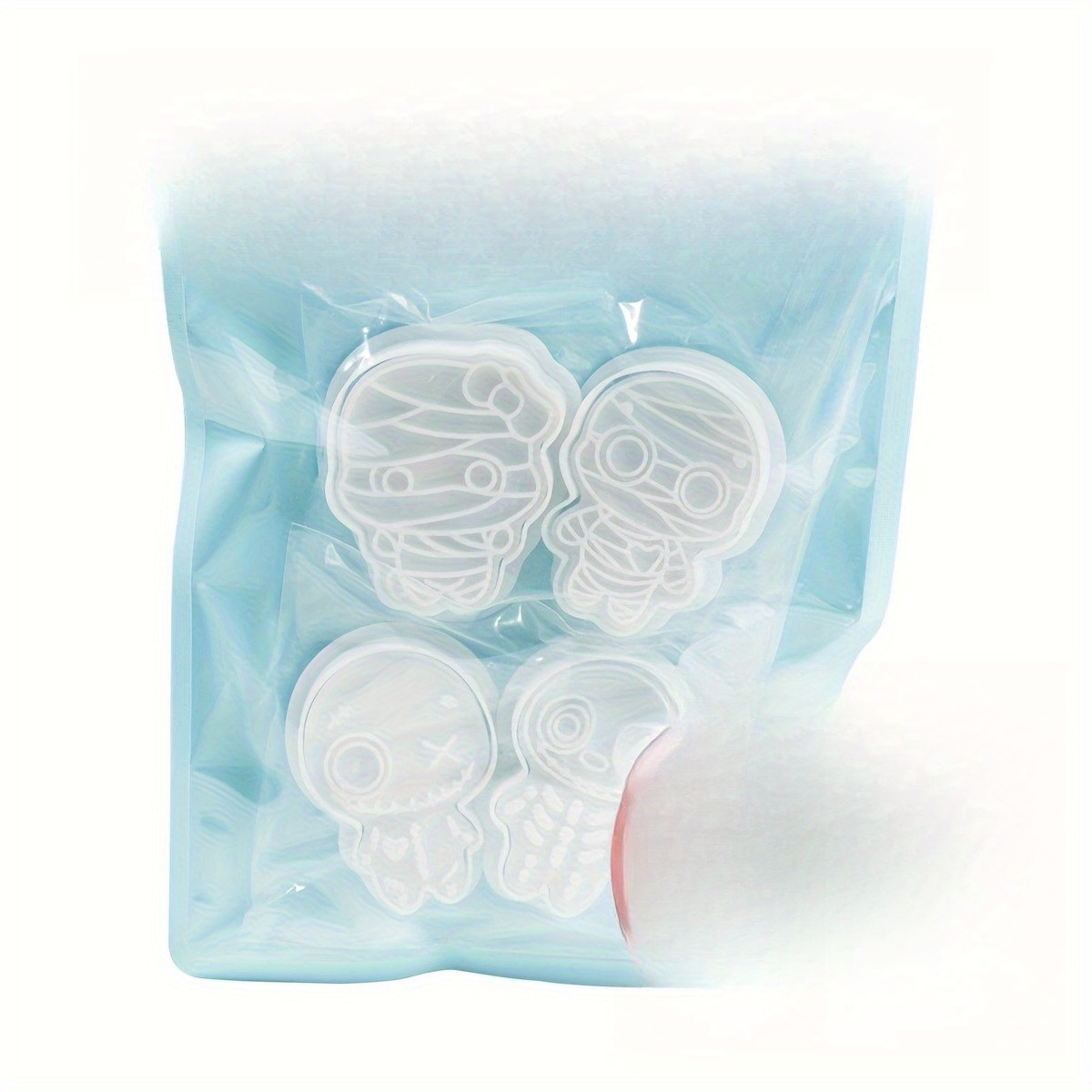 4pcs Halloween Cookie Molds, Press Baking Craft Frosting Cookie Molds For Home Use