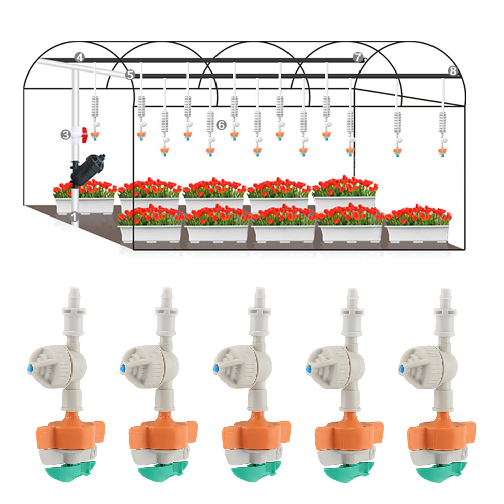 

5 buses de pulvérisation rotatifs pouvant pivoter à 360° économiser , pulvérisateur suspendu -, de remplissage - parterres de fleurs et potagers.