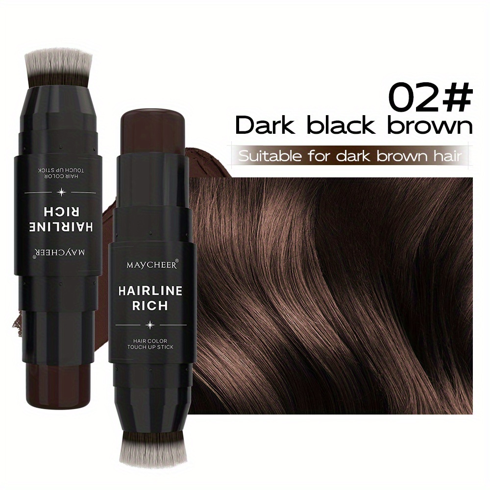 Waterproof Hairline Filling Cream Stick - Natural Look Concealer for Gray Roots & Thinning Hair, All-Skin Tone, Plant-Based Ingredients, Includes Brush, Hair Care Products