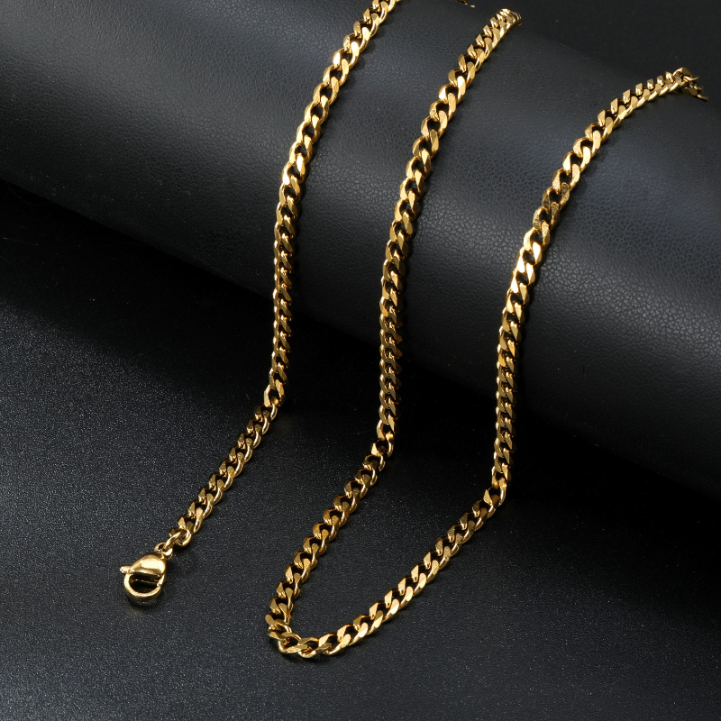 TEMU 1 Trendy And -style Necklace, Made Of Stainless Steel With Anti-oxidation To A Like-new Appearance. The Link Chain With -dimensional Twisted ,