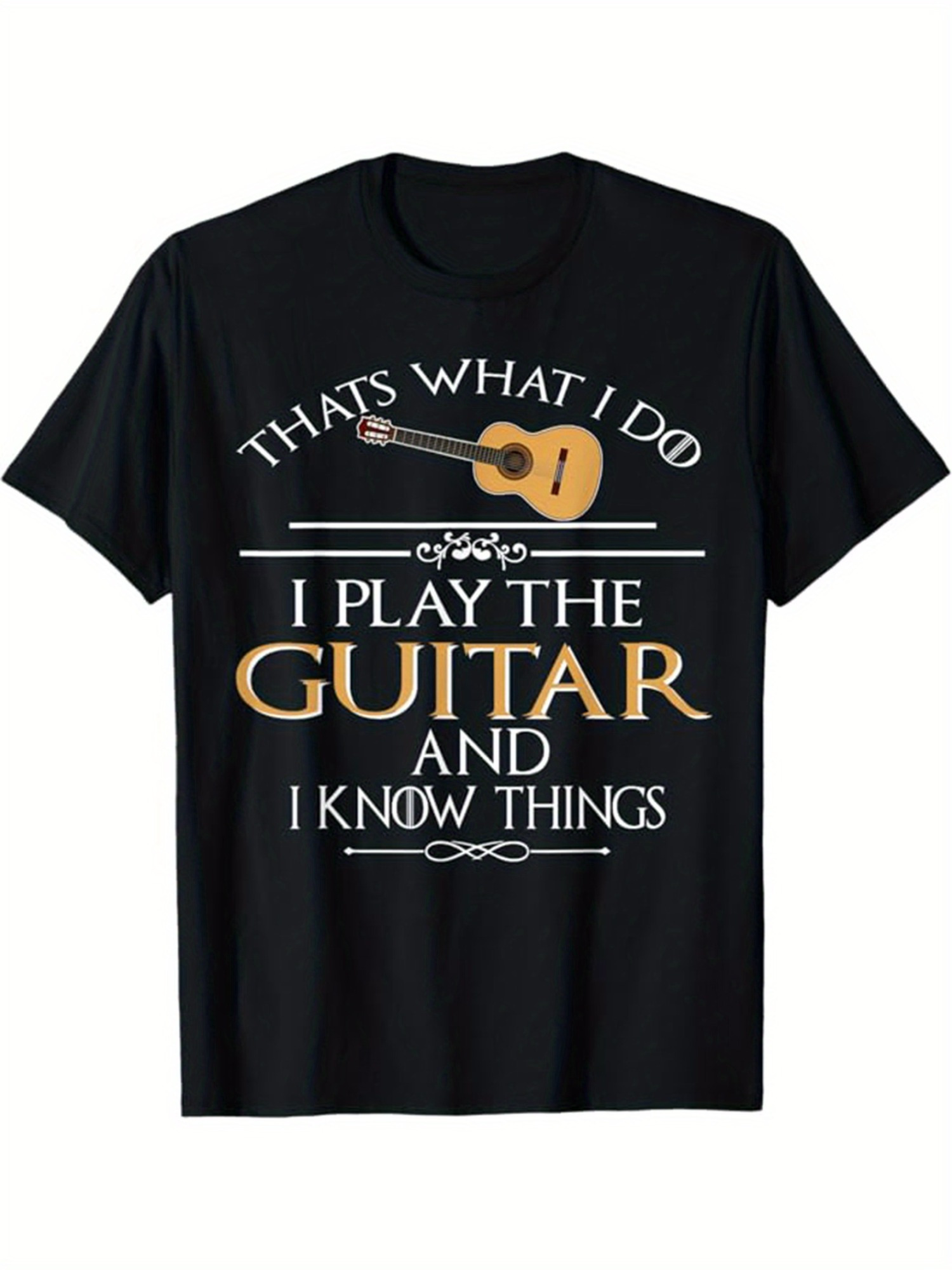 t shirt with guitar sold on Temu United States