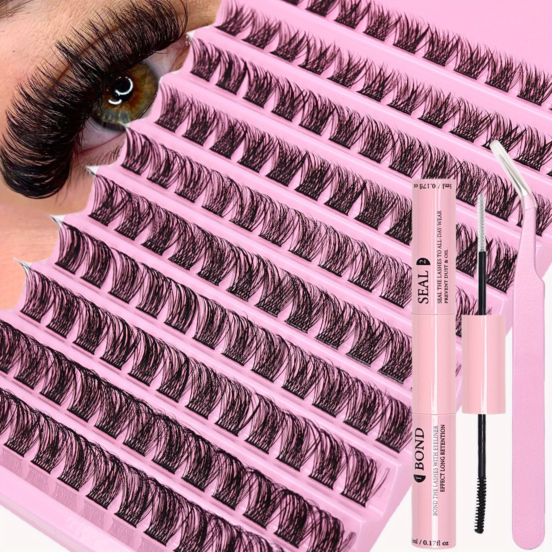 120pcs Personal Eyelash Curler D Eyelash Extension Kit With Eyelash Adhesive And Sealant Curler And Eyelash Applicator