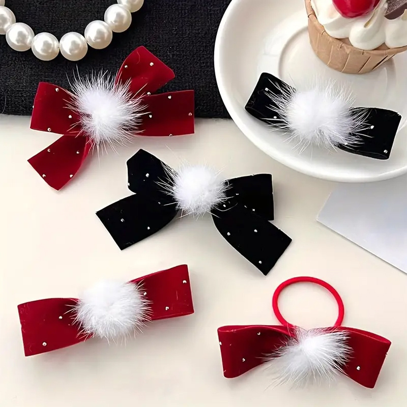 TEMU 100pcs Pompons en fausse , Design à grille, Fourrure artificielle prédécoupée, de boule de fleur, Pompons à , Pompons décoratifs, Doux au ,
