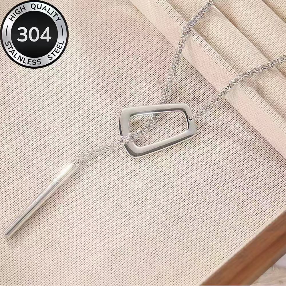 TEMU High-quality Stainless Steel Gothic Necklace, Hypoallergenic, Fade-resistant, Easy And Elegant, Comfortable And Versatile, Suitable For Everyday