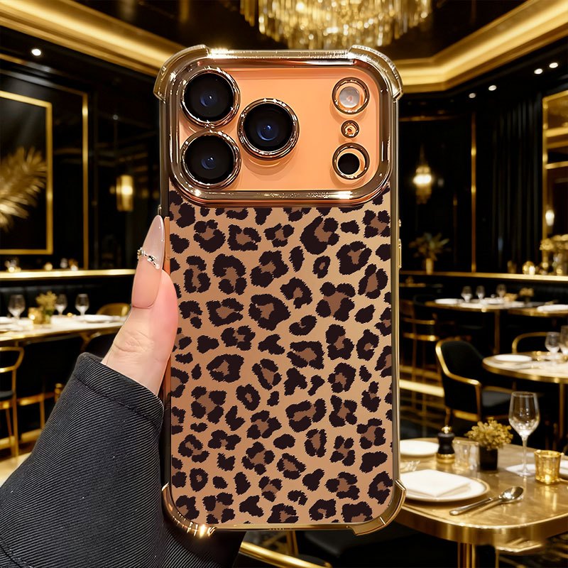 TEMU Phone Case - Classic Print Pattern Electroplated Large Reinforced Protection Full Wrap 2d Flat, Phone Case Suitable For Iphone