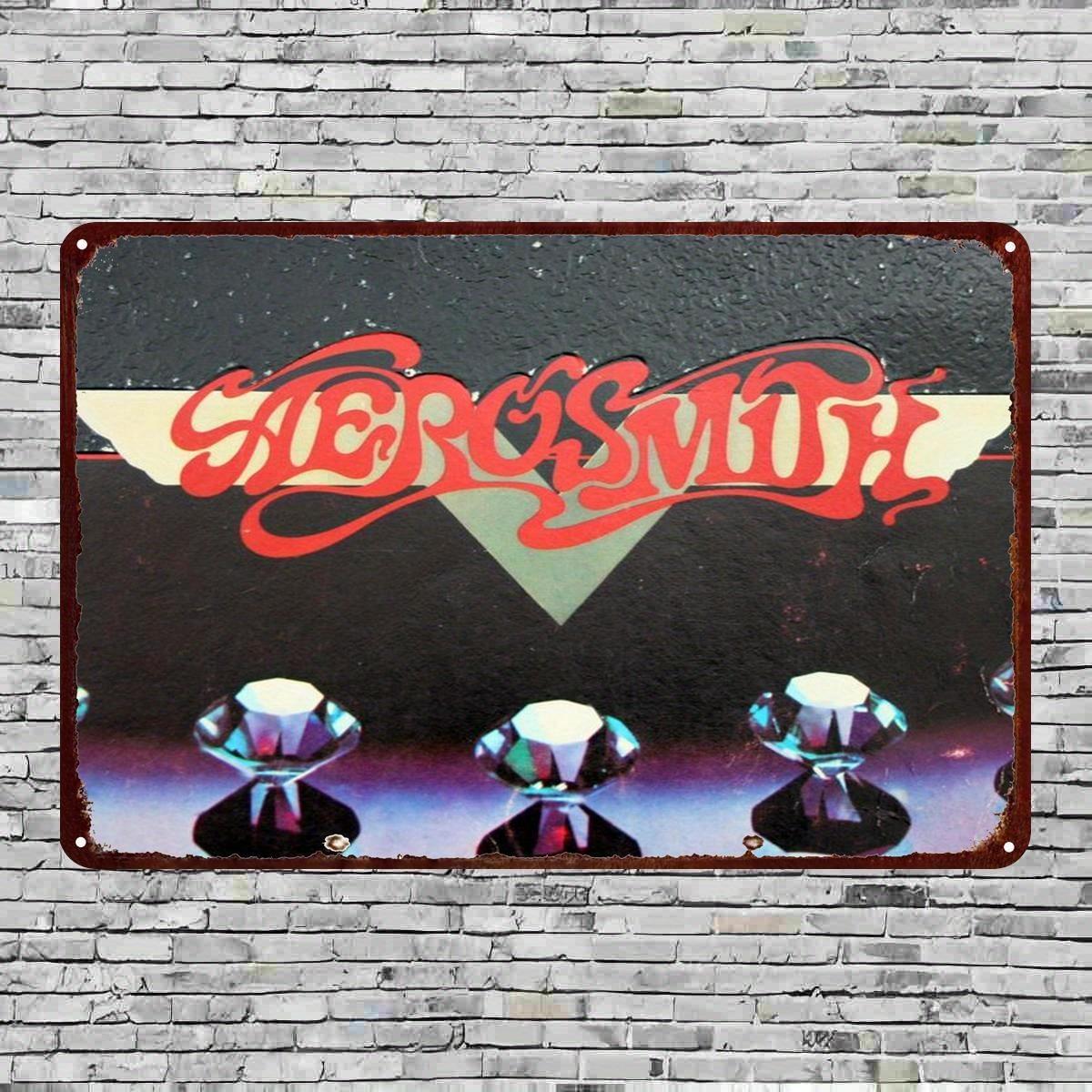 TEMU 2d Flat - Vintage Metal Band Iron Sign, 2d Flat 1pc, 8x12 Inch, Iron, Wall Hanging Decorative Plaque For Music Lovers, Multipurpose Room