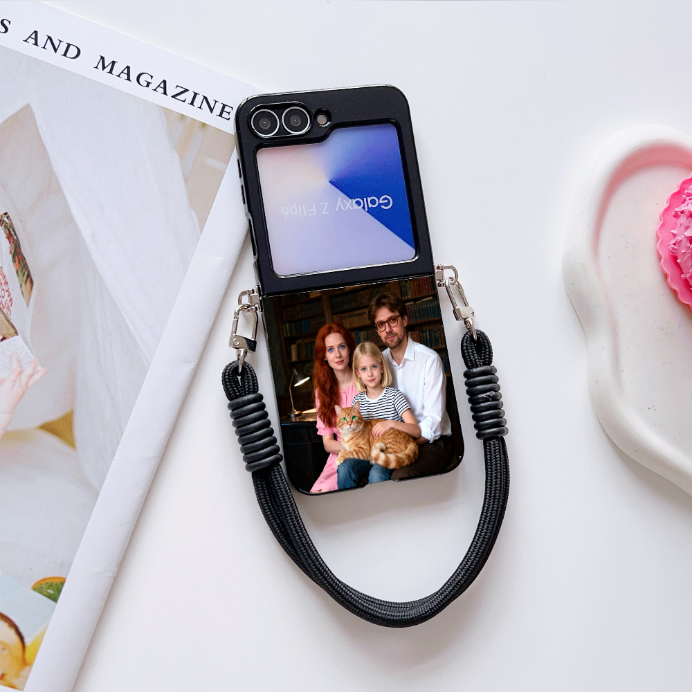 TEMU para Teléfono - Una Plegable Rosa para Teléfono, Cubierta Personalizada para Smartphone con Diseño de Foto, Tipo Flip para Samsung Serie Z,