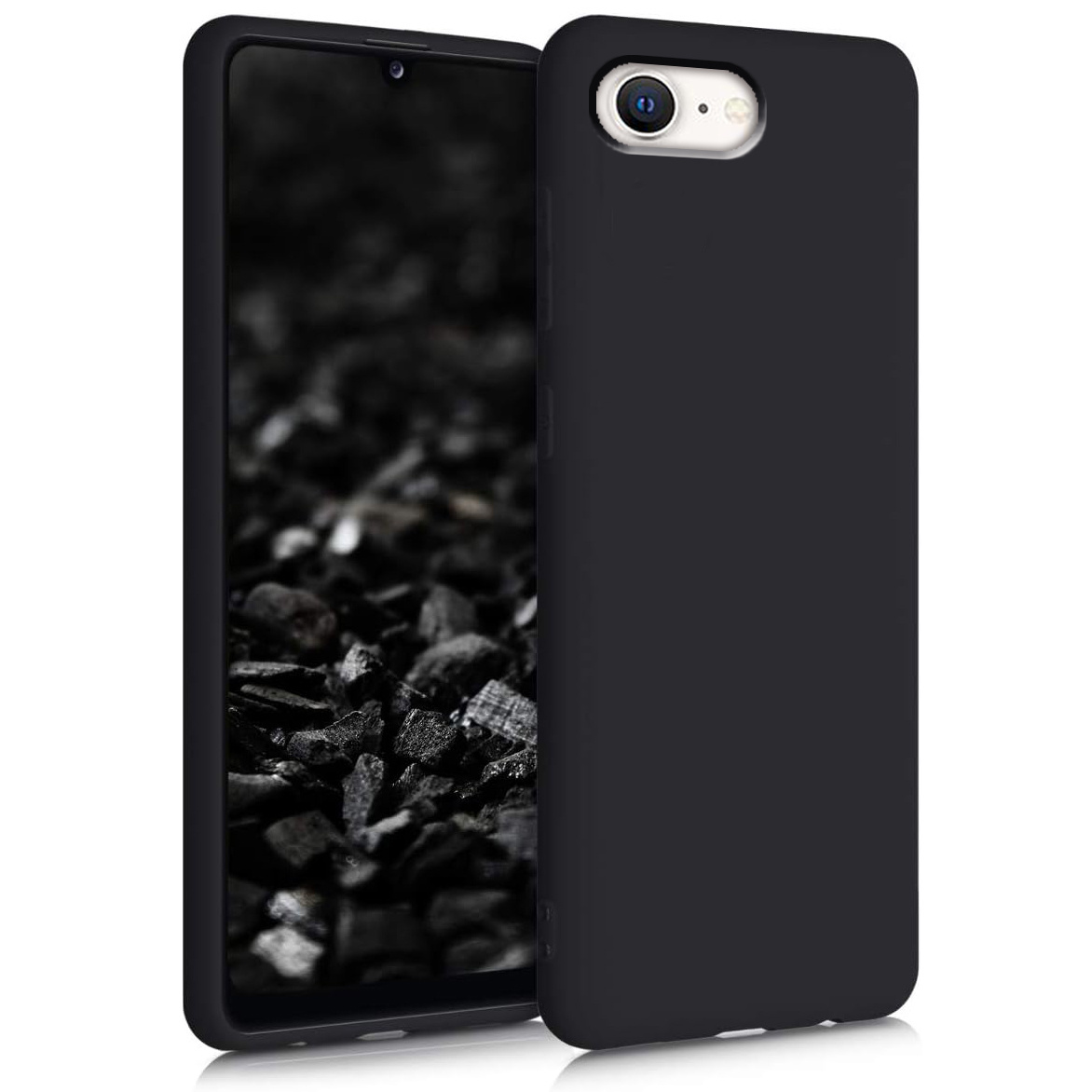 TEMU Phone Case - Case For Iphone 6, For Iphone 7, For Iphone 8, For Iphone Se 2 3, Black Soft Silicone Case, Anti-scratch Shockproof, Bumper