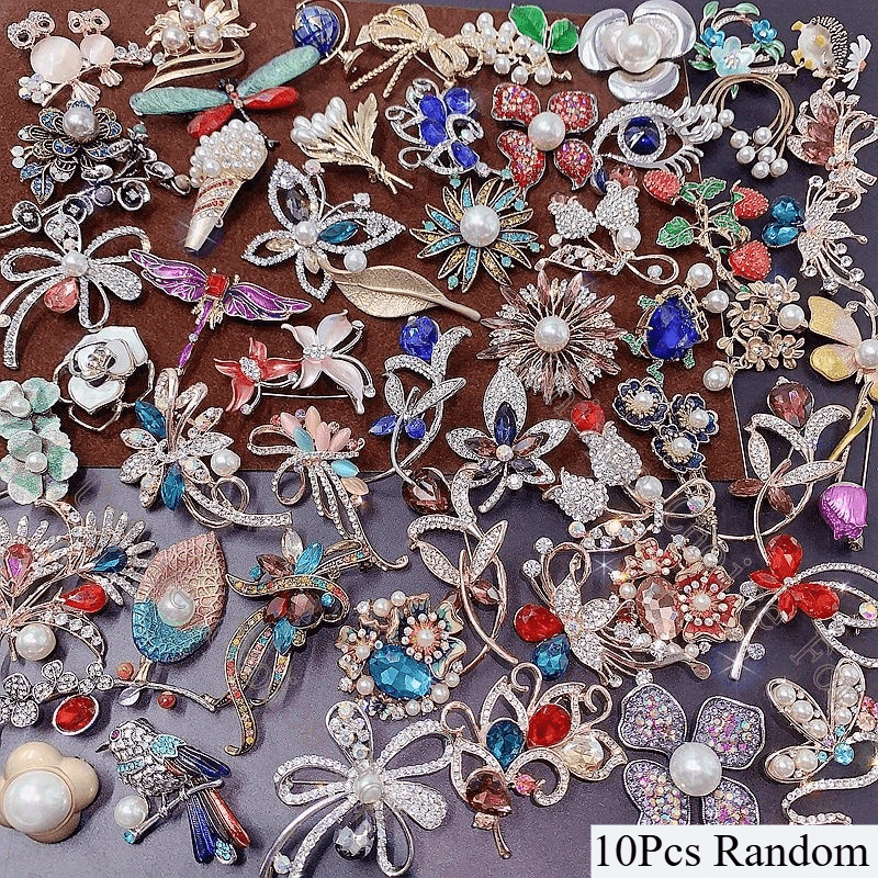TEMU 10/20pcs Random Fashion Brooches, Women Pins Scarf Suit Anti Brooch Accessories