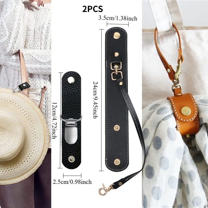 TEMU 2pcs Travel Multi-functional Set (hat Clip And Scarf Clip) | Fixes Straw Hats/scarves/bags – , Suitable For Backpacks, Handbags, And Belts –