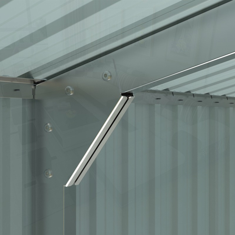 20x10ft Heavy-Duty Metal Outdoor Shed with 2 Doors & 4 Vents - White Garden Tool House for Car, Truck, Bike, Lawnmower Storage - Durable Backyard Utility Storage for Tools, Bikes, and More, Shed for Outdoor Storage, Vehicle Protection, Modern Aesthetic, Sturdy Construction, Storage Sheds for Outside