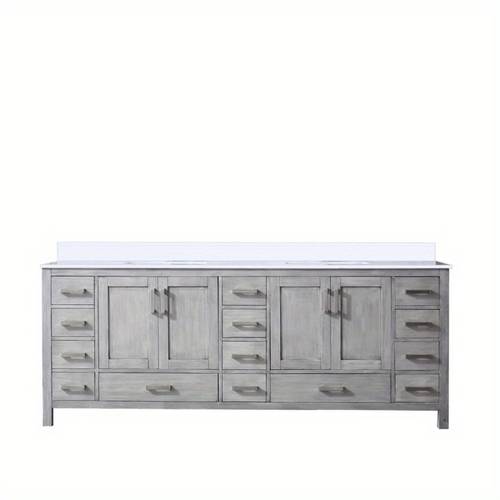 distressed grey double bath vanity 84 x 22 with cultured